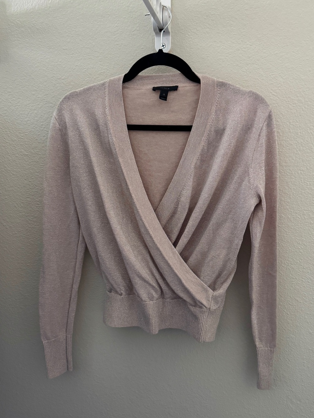 J. Crew Women’s Wrap-Front Sweater - Light Blush